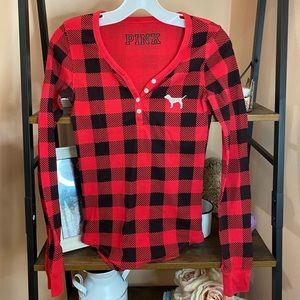 🎄VS PINK Christmas Edition Plaid Pijama Top🎄